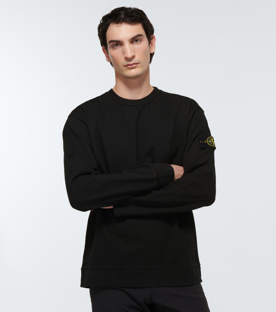 Stone Island - Felpa girocollo in cotone | Mytheresa