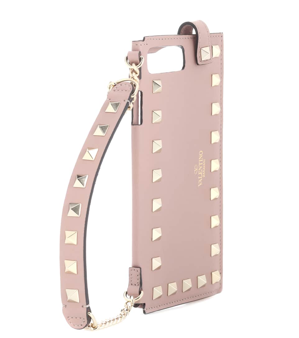 Valentino Garavani Iphone 7 Plus Rockstud Leather Phone Case