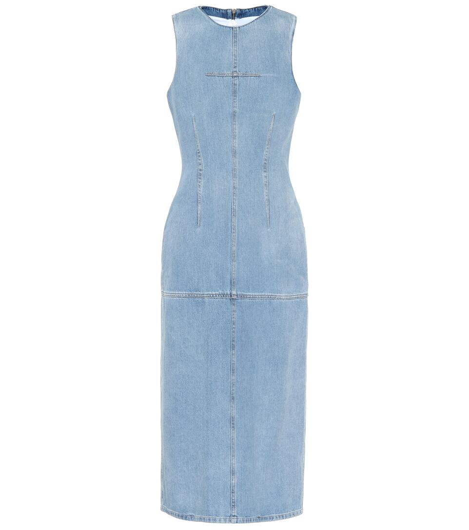 denim midi dress