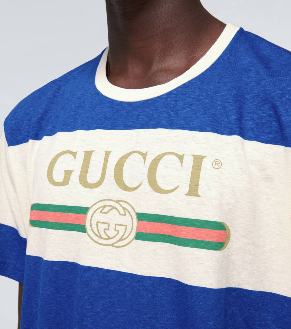 GUCCI Cotton-blend logo T-shirt,P00439830