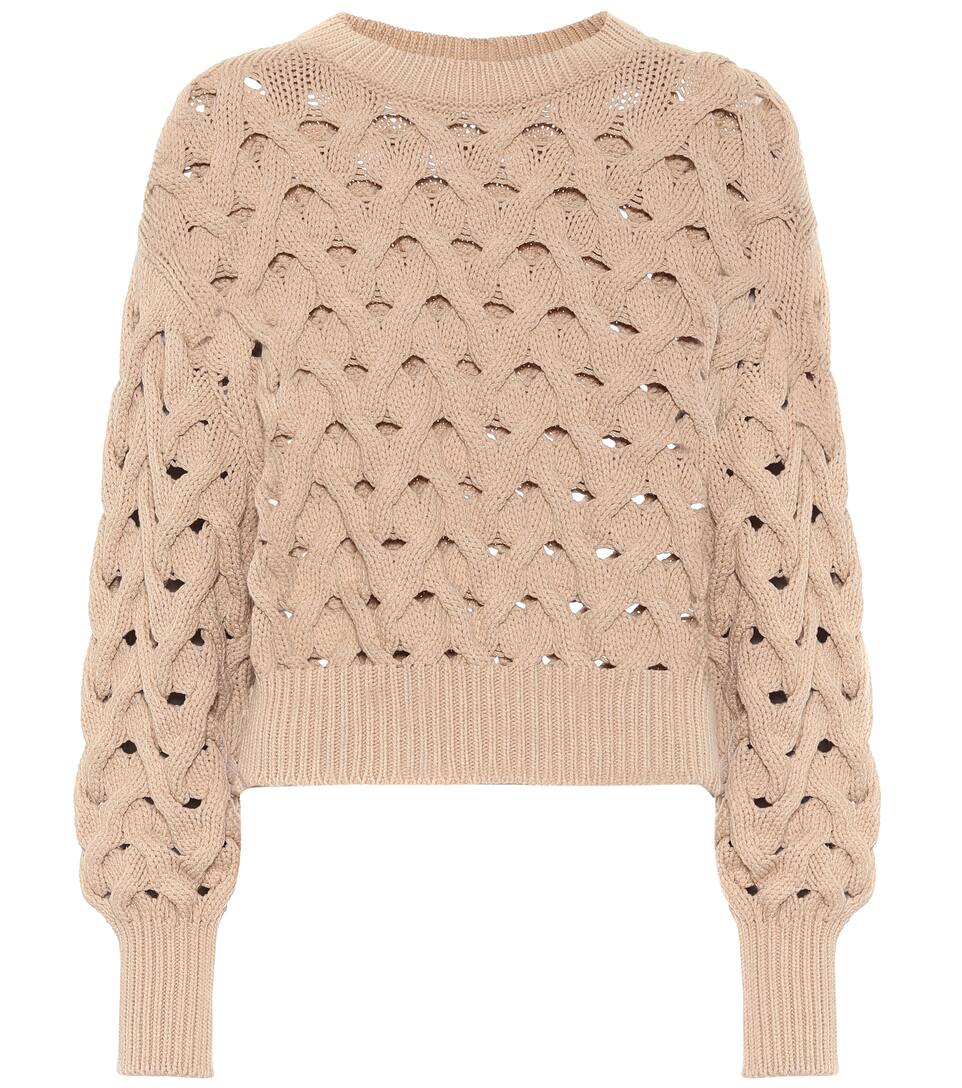 Open knit cotton blend sweater Open knit cotton blend sweater