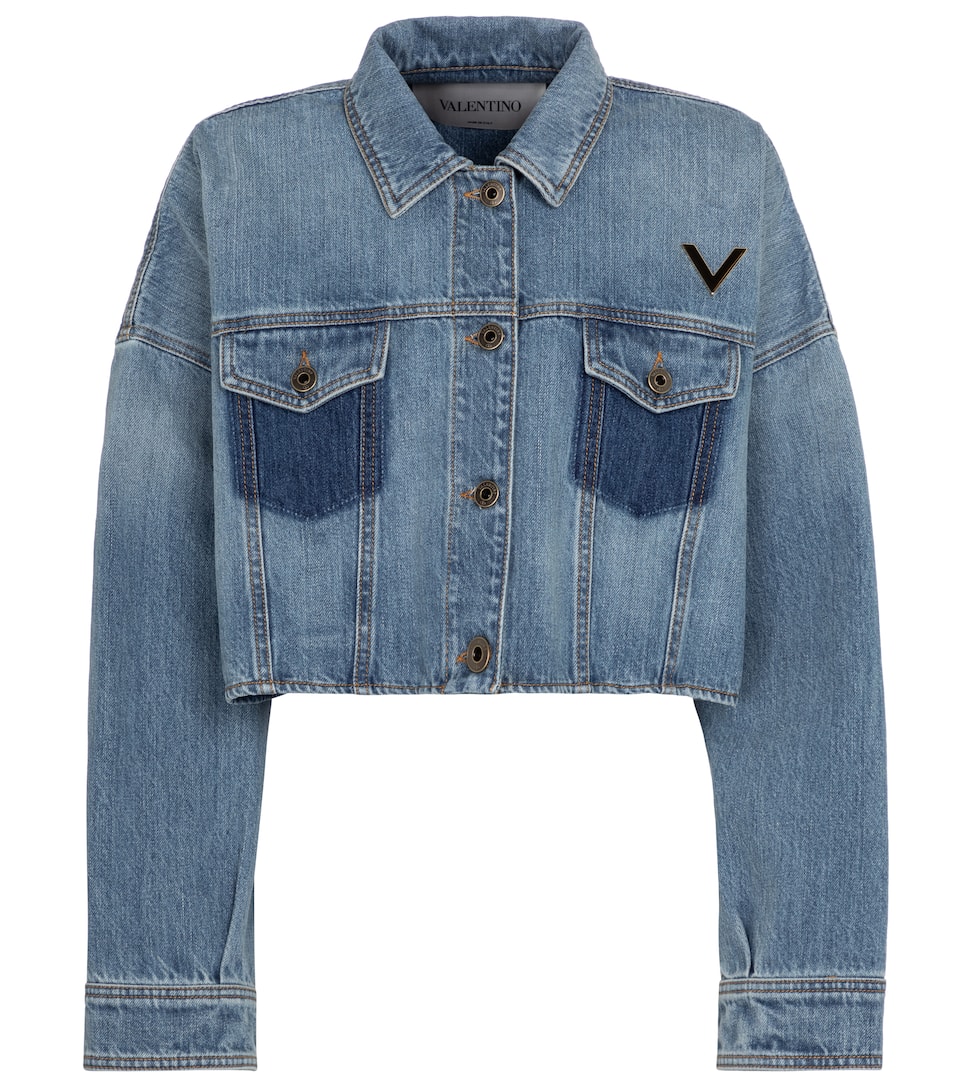 Valentino VGOLD cropped denim jacket