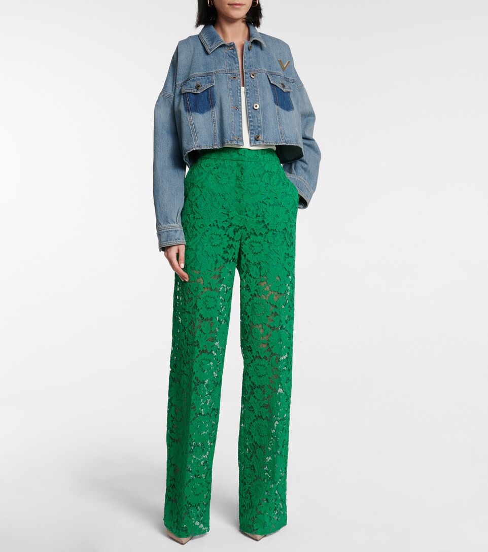 Valentino VGOLD cropped denim jacket 