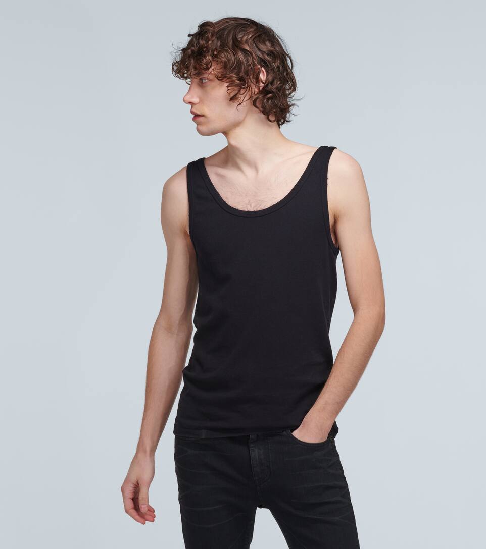 SAINT LAURENT DISTRESSED TANK TOP,P00441652