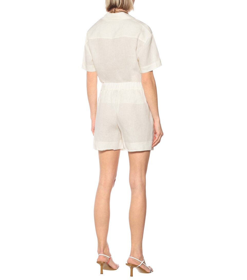 Zurich Wide-Leg Linen Shorts - Asceno 