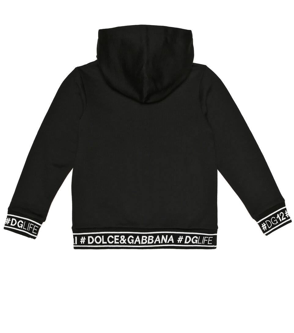 Dolce Gabbana Kids سترة هودي من القطن مع اللوغو Mytheresa