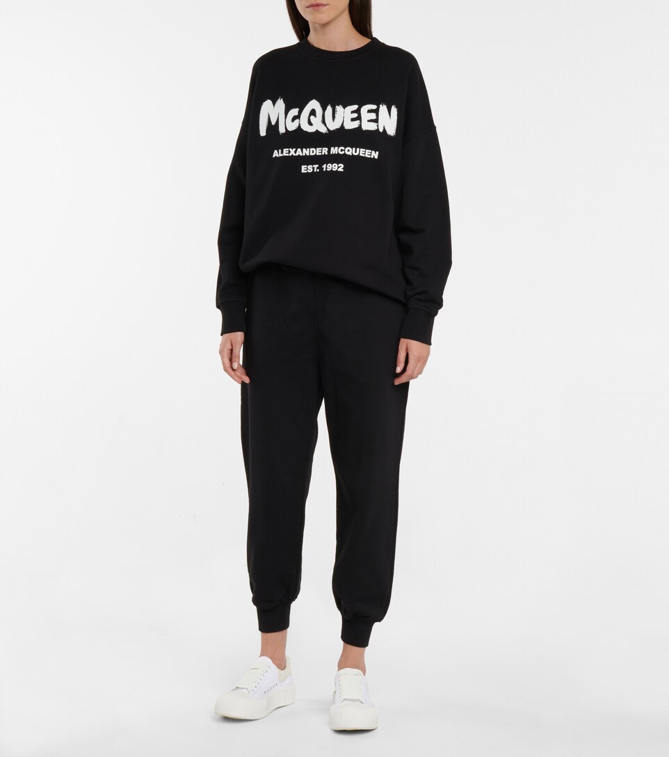 Alexander McQueen - Sudadera de algodón con logo | Mytheresa