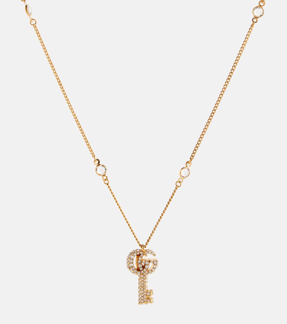 Gucci - Double G crystal necklace 