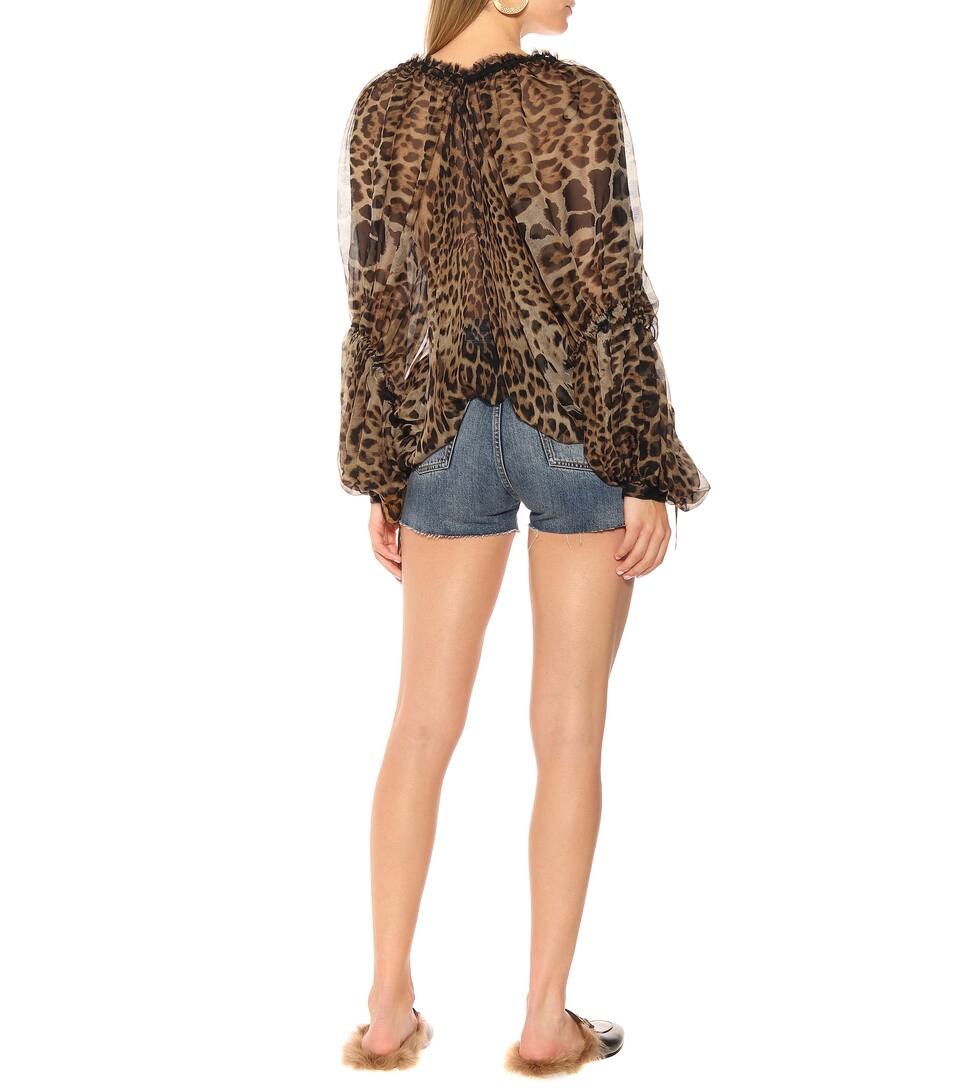 Saint Imprimée Soie Laurent En Blouse 54AjqLc3R