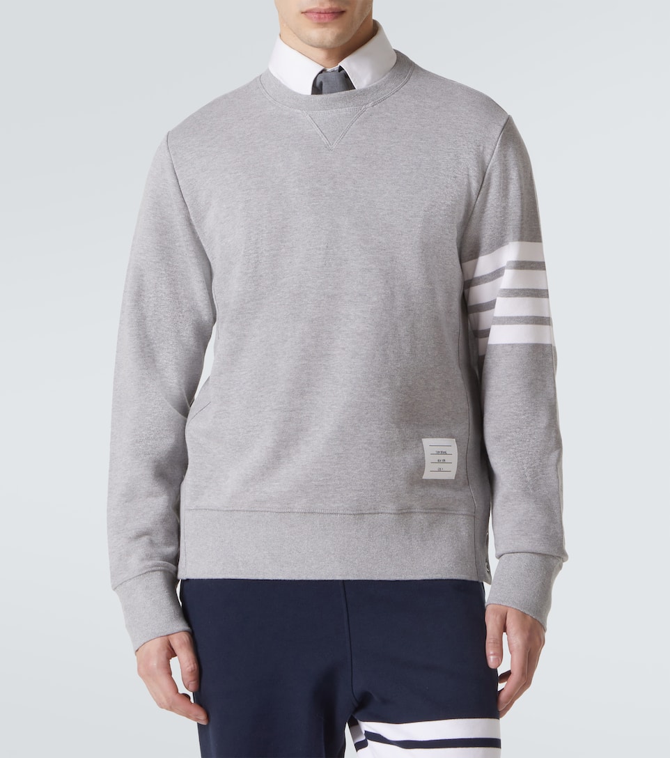 THOM BROWNE 4-BAR COTTON CLASSIC SWEATSHIRT,P00431761