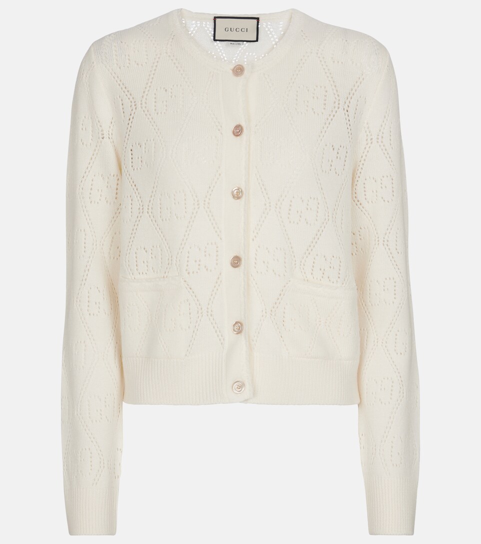 cropped wool cardigan