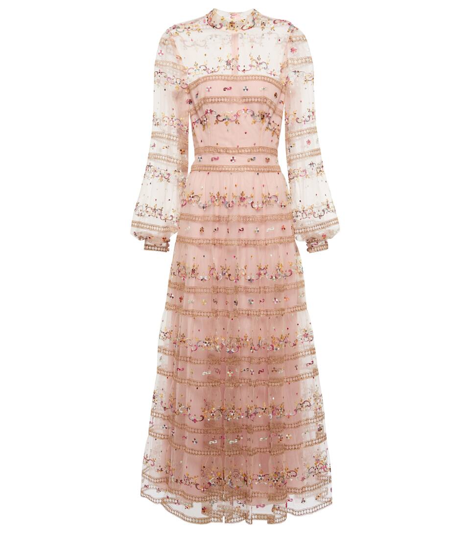 Scarlett embellished tulle maxi dress clearance