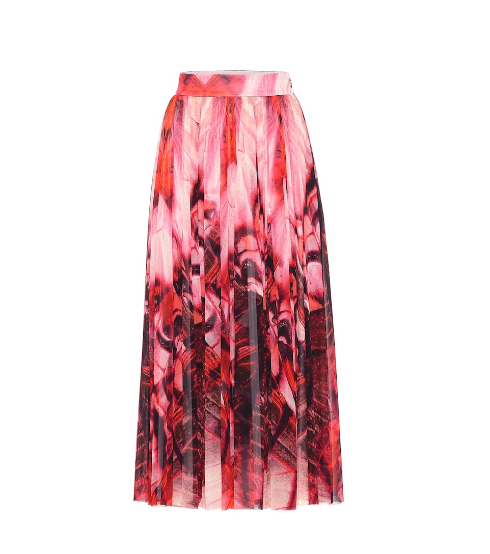 Alexander McQueen - Butterfly-printed crêpe skirt