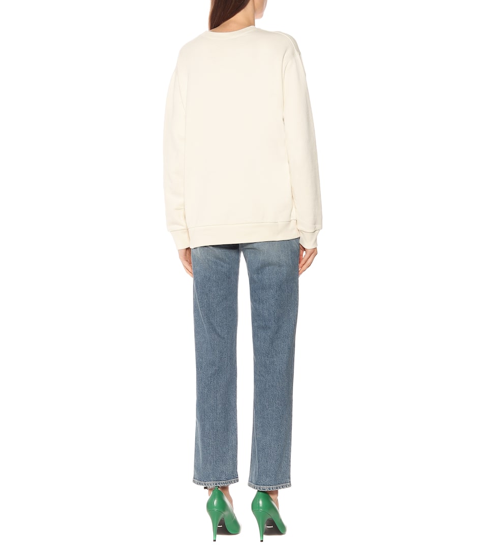GUCCI Oversized logo cotton sweatshirt,P00436367