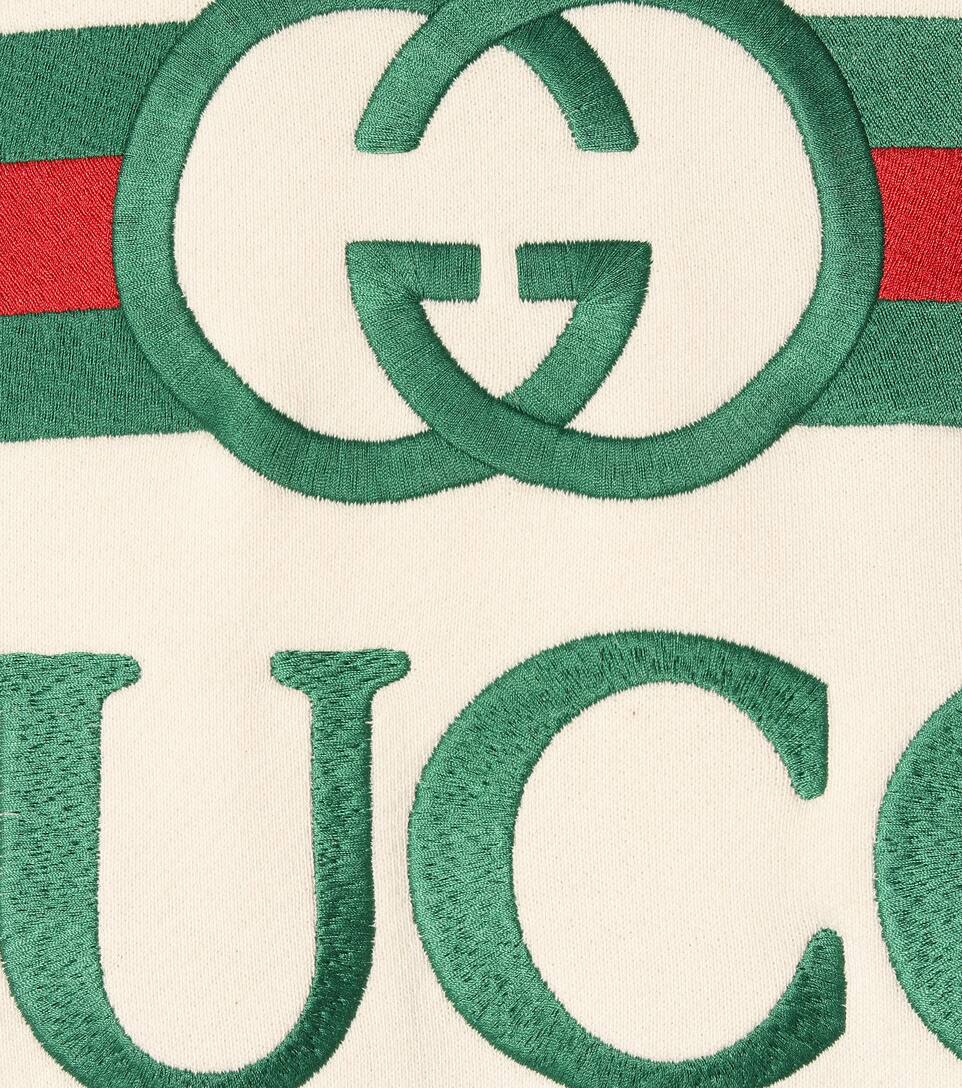 GUCCI Oversized logo cotton sweatshirt,P00436367