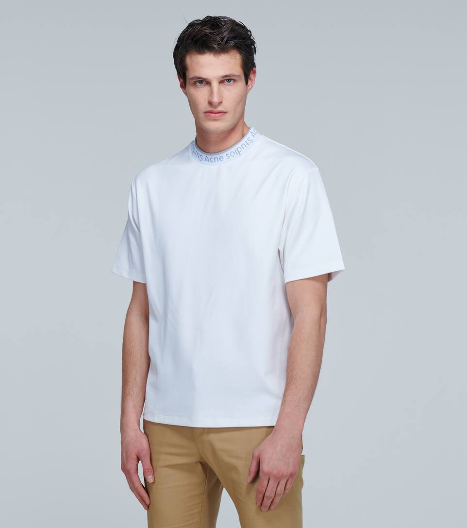 ACNE STUDIOS EXTORR LOGO RIBBED T-SHIRT,P00452912