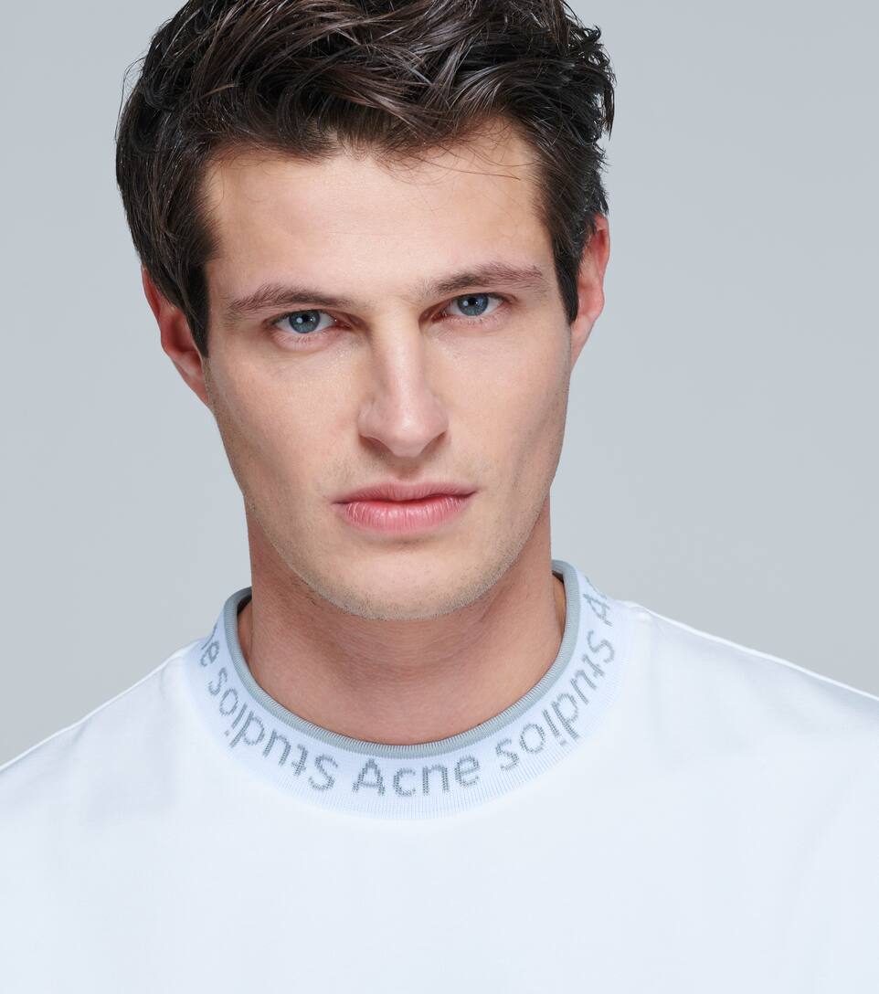 ACNE STUDIOS EXTORR LOGO RIBBED T-SHIRT,P00452912