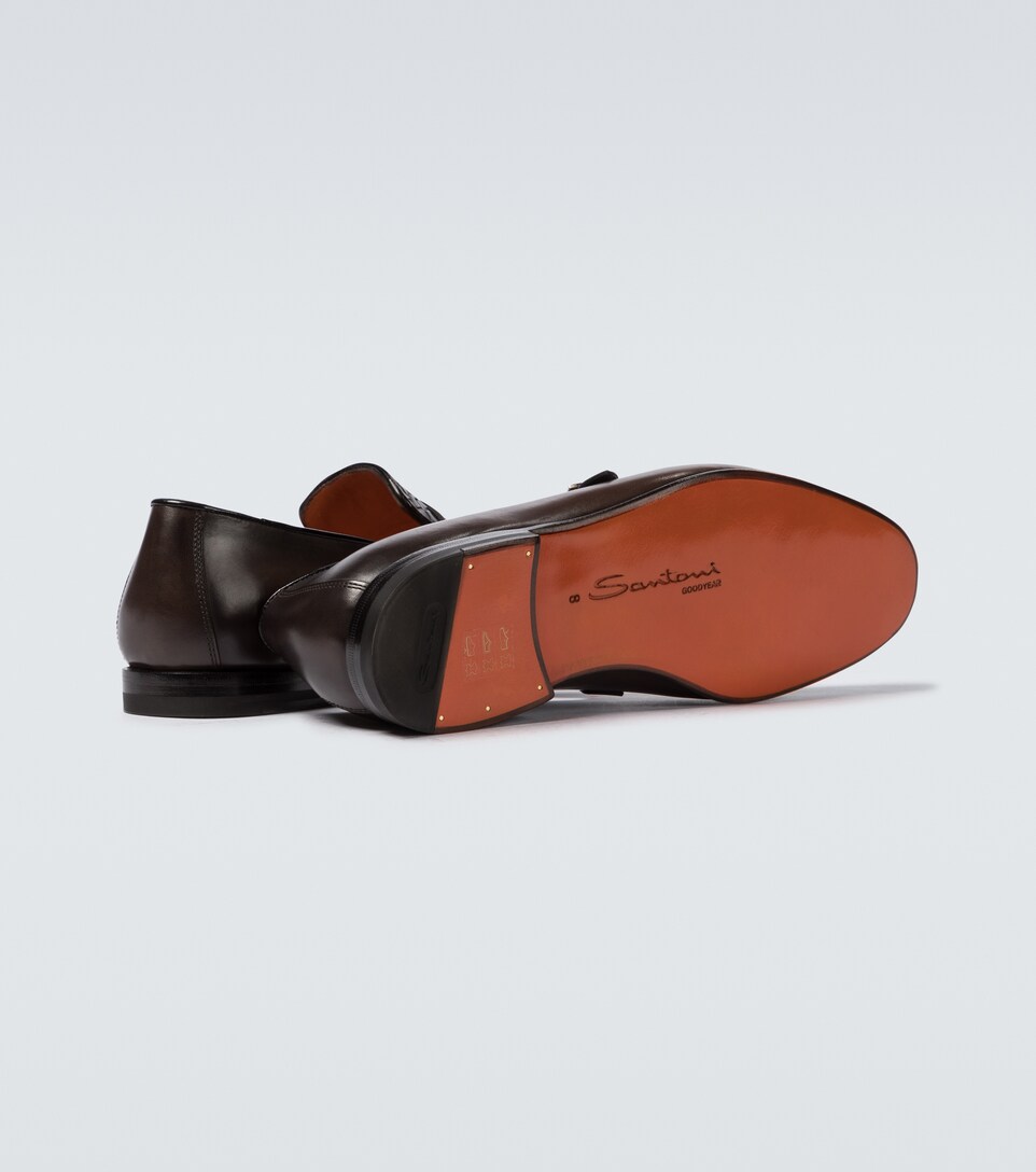 Santoni - Mocasines de piel trenzada | Mytheresa