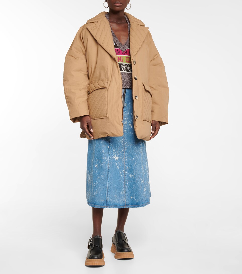 Ganni - Cotton and linen canvas jacket 