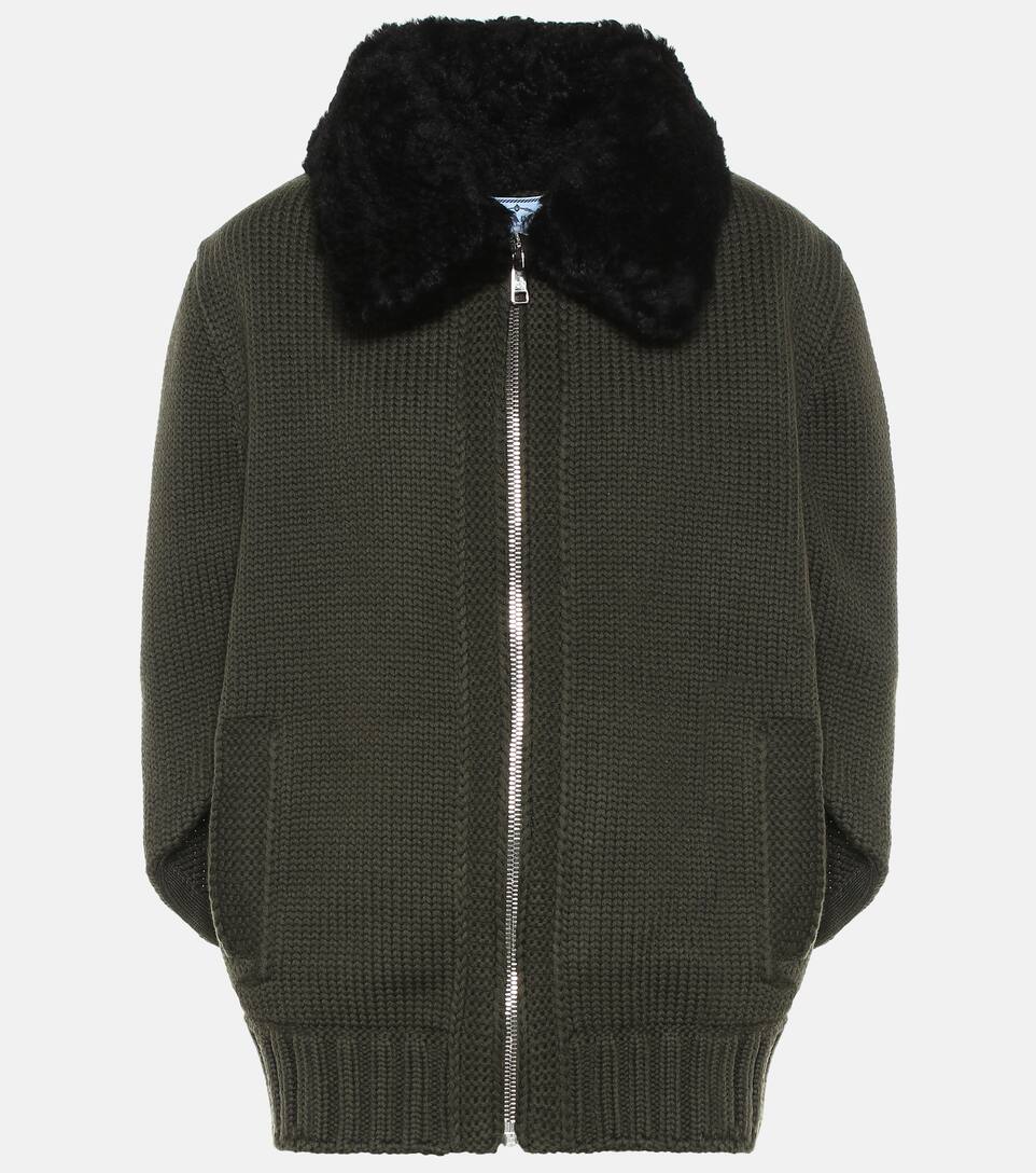 fur trimmed wool coat