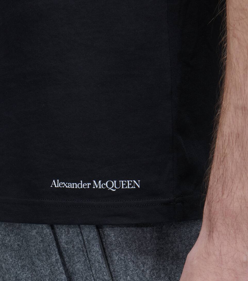 ALEXANDER MCQUEEN SPRAYED SKULL COTTON T-SHIRT,P00439605