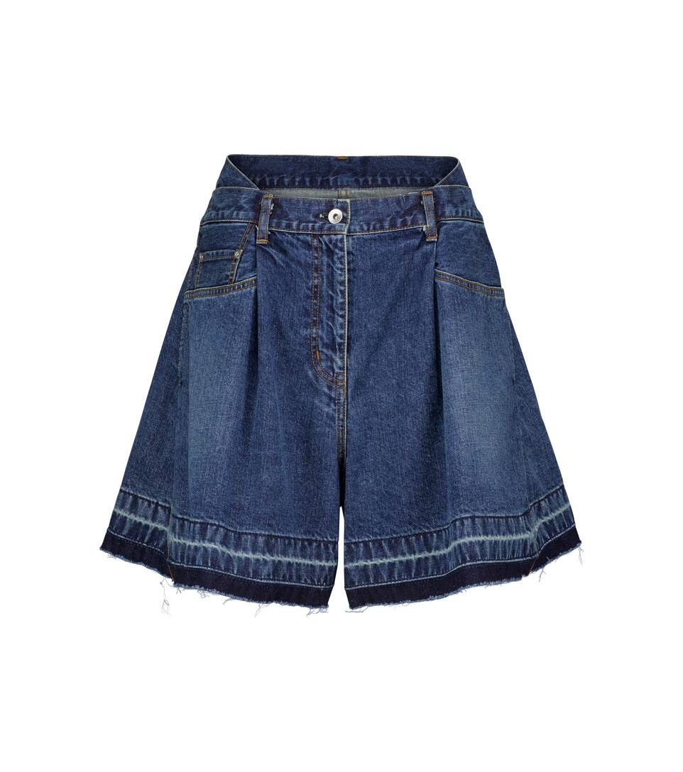 Wide leg denim short Clearance