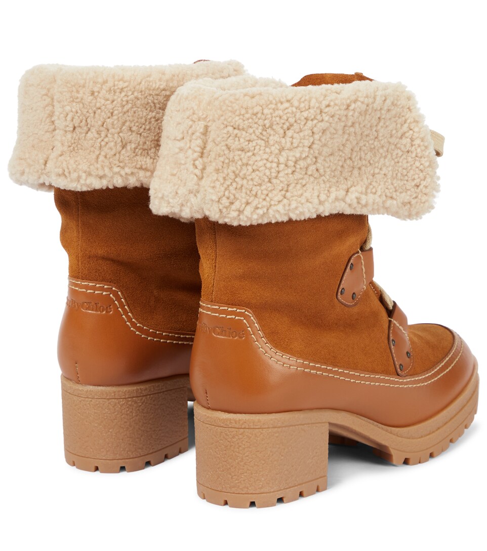 See By Chloé - Botines Verena con forro de borrego | Mytheresa