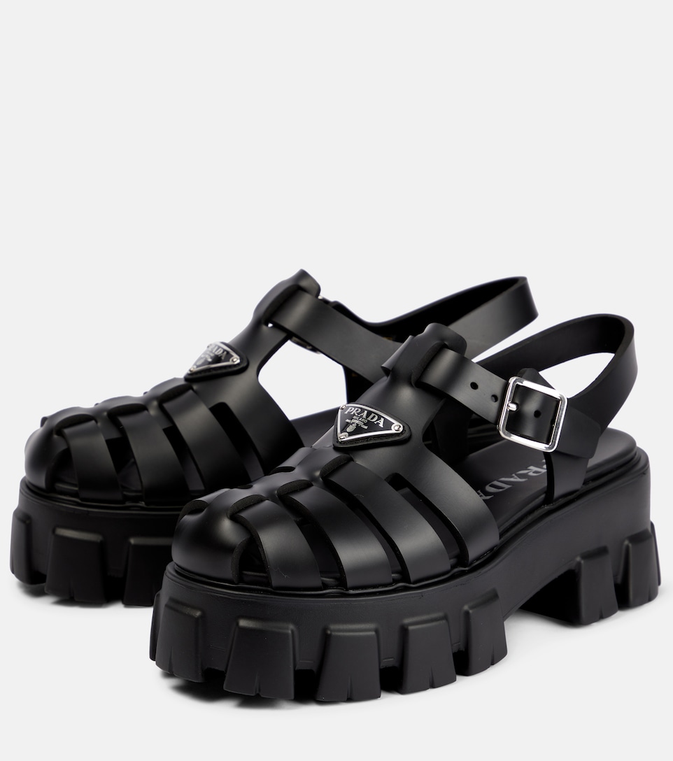 rubber platform sandals