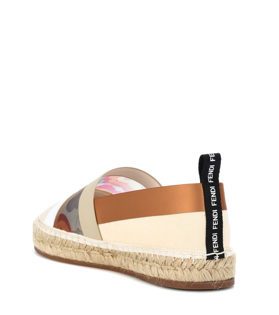 LeatherTrimmed Espadrilles Fendi mytheresa