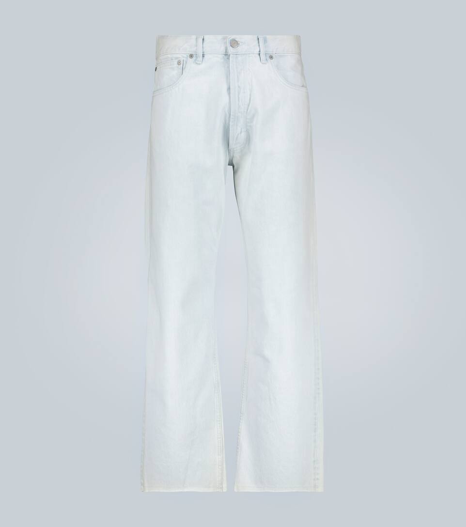 bleached straight leg jeans