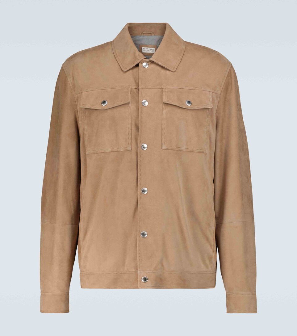 suede blouson jacket