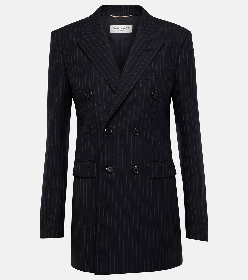 Blazer gessato in lana Mytheresa Donna Abbigliamento Cappotti e giubbotti Giacche Blazer 