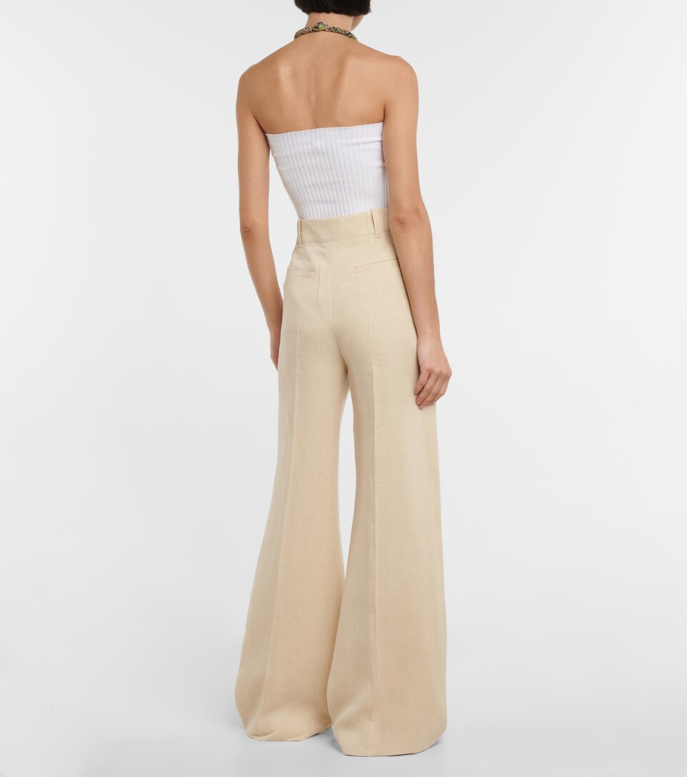 Linen high-rise wide-leg pants | Mytheresa