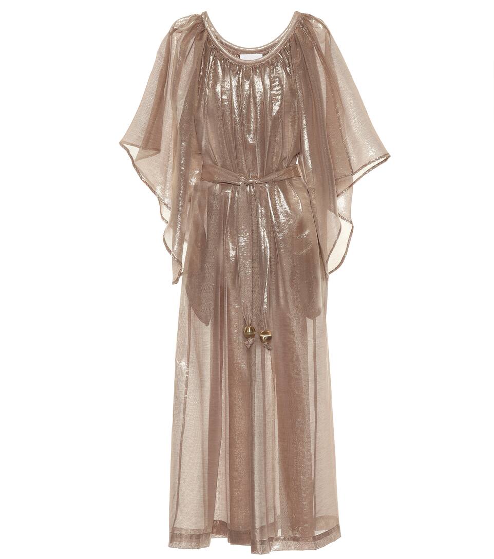 lame maxi dress