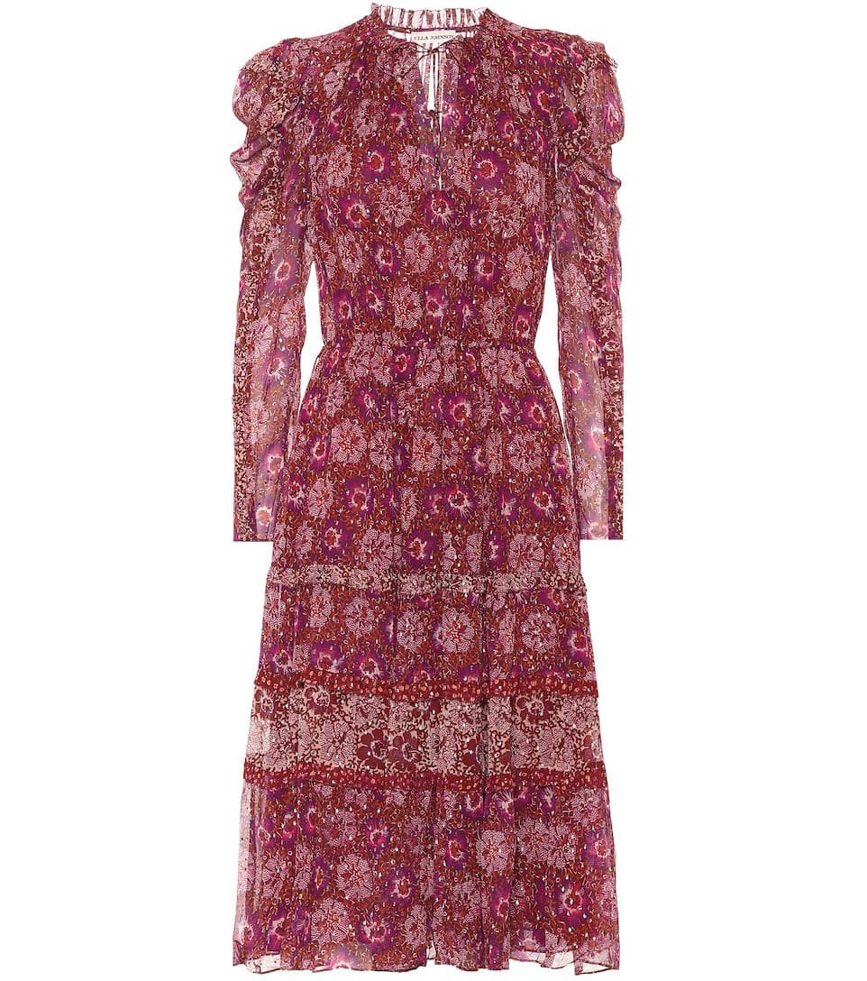 ulla johnson red floral dress
