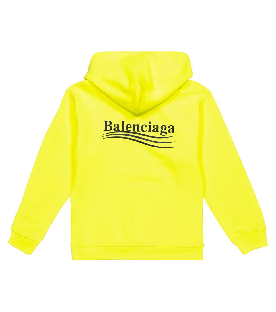 balenciaga logo cotton terry hoodie