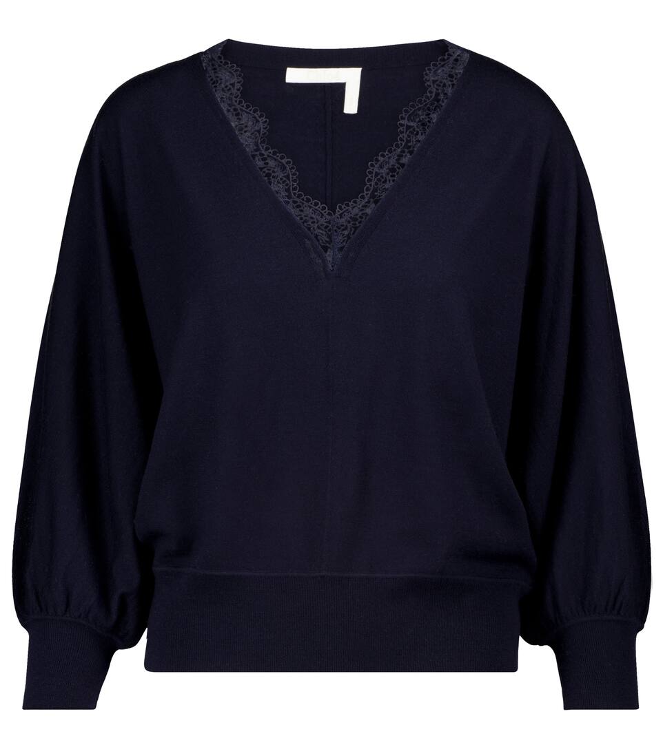 chloe cropped luxe pullover