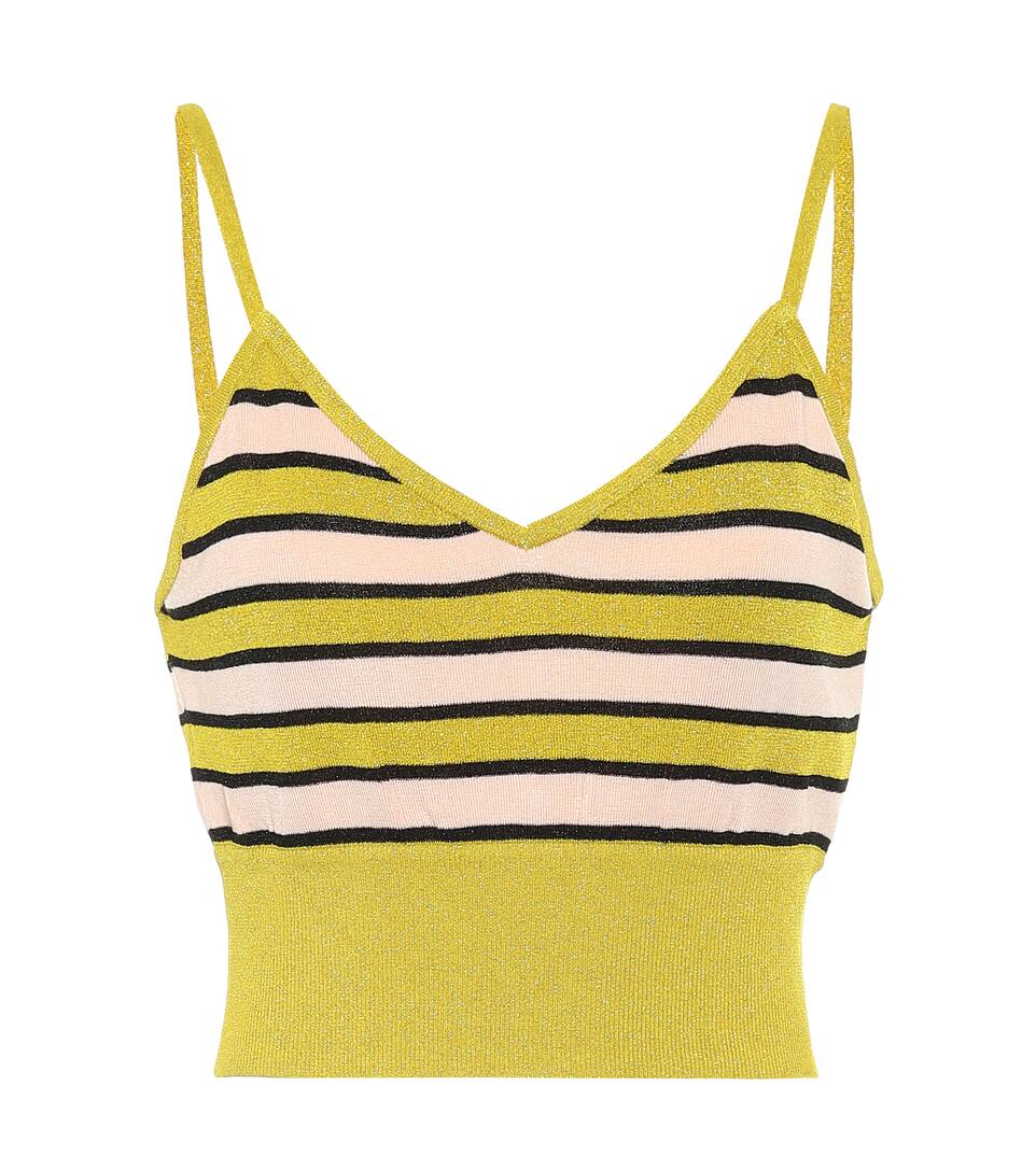 yellow knit tank top