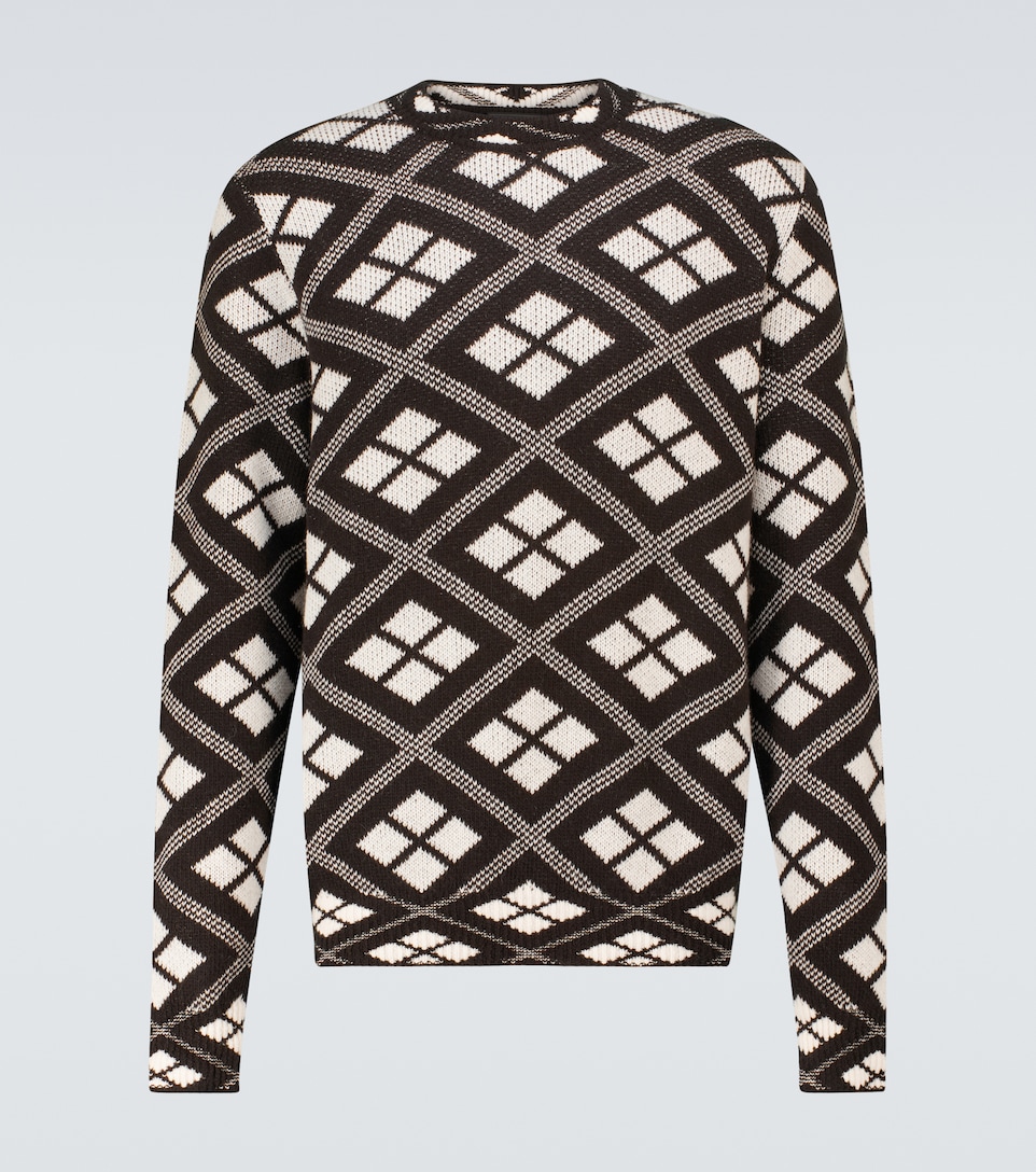 Prada - Patterned intarsia-knit sweater 