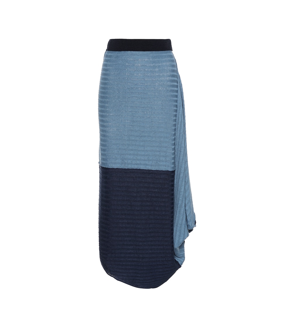 Click to view more detailed imagery on our partner's website Jw Anderson Infinity Gathered Linen Maxi Skirt In Blue