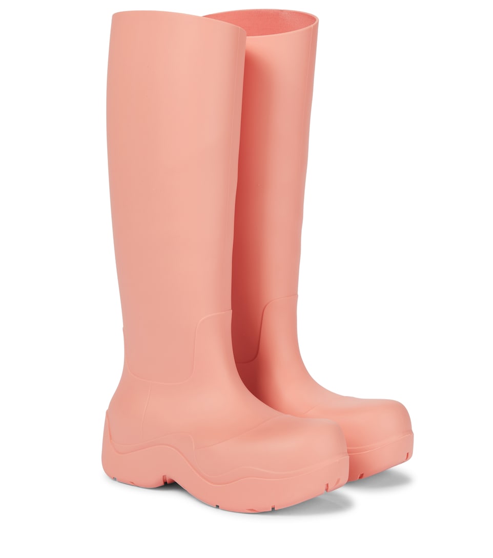 knee length rain boots