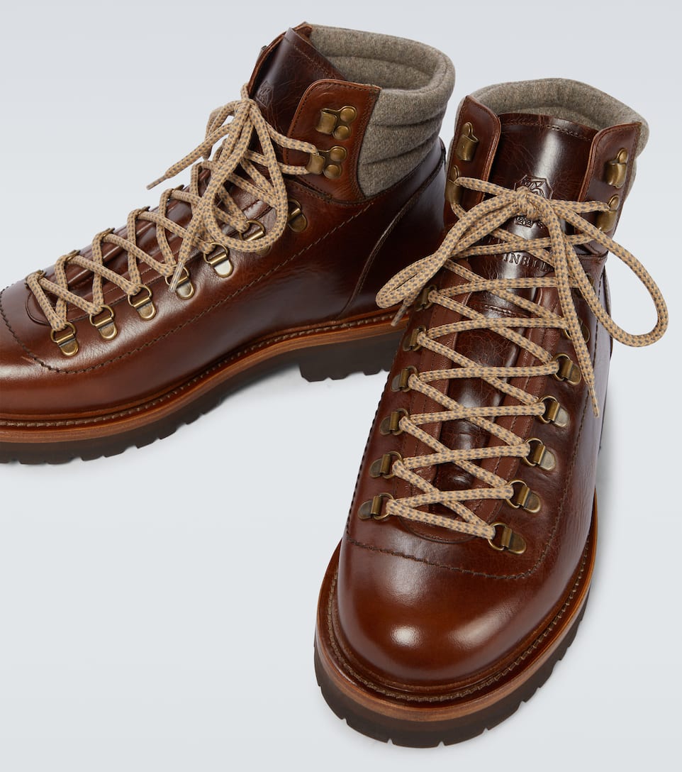 leather hiking boot