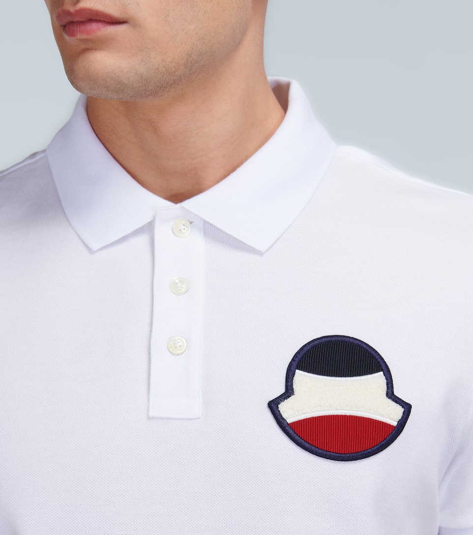 MONCLER Logo patch polo shirt,P00448590