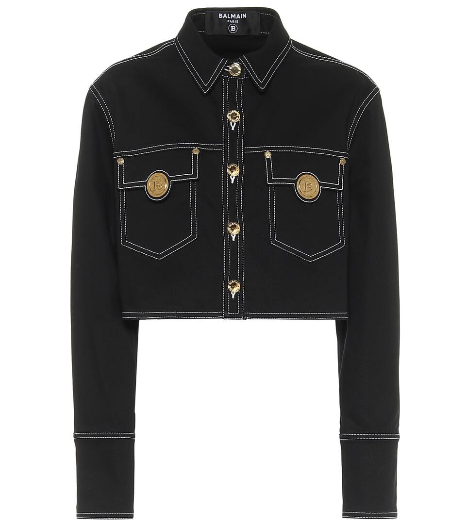 balmain black denim jacket