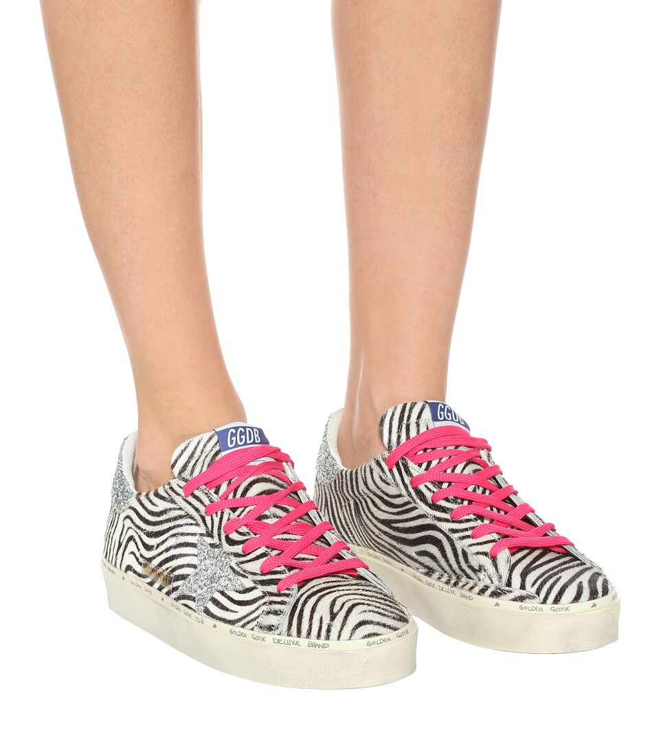 Golden Goose - Hi Star calf-hair sneakers | Mytheresa