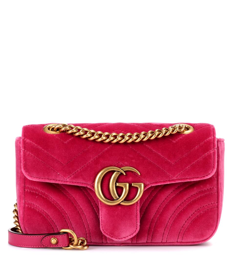 Gucci - GG Marmont Mini velvet shoulder bag | 0