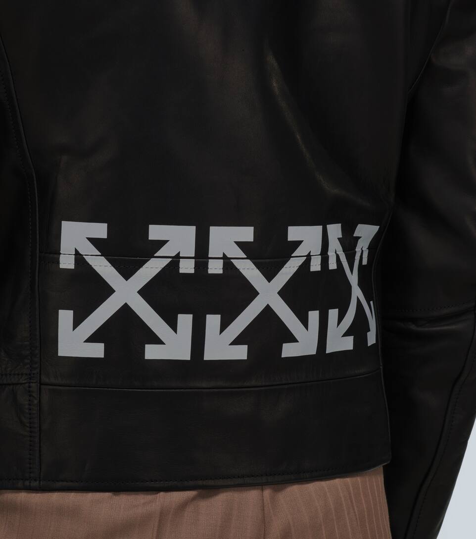 OFF-WHITE LEATHER BIKER JACKET,P00447644