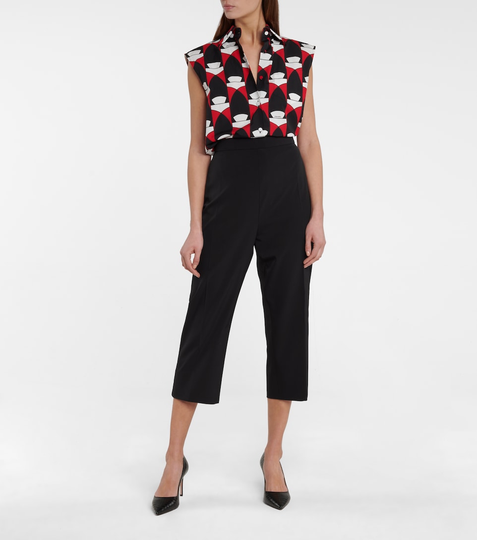 High-Rise Cropped Pants - Prada | Mytheresa