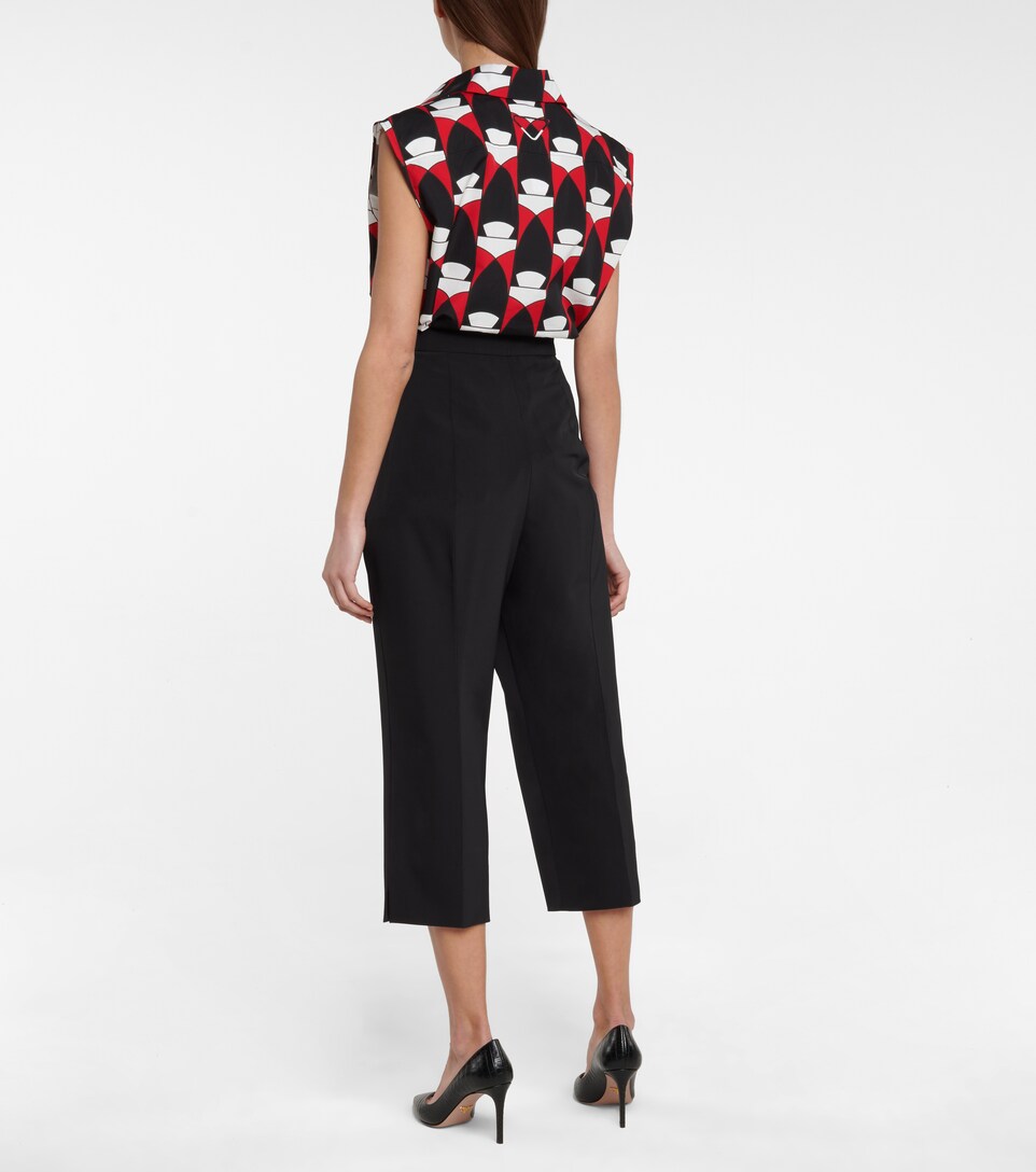High-Rise Cropped Pants - Prada | Mytheresa