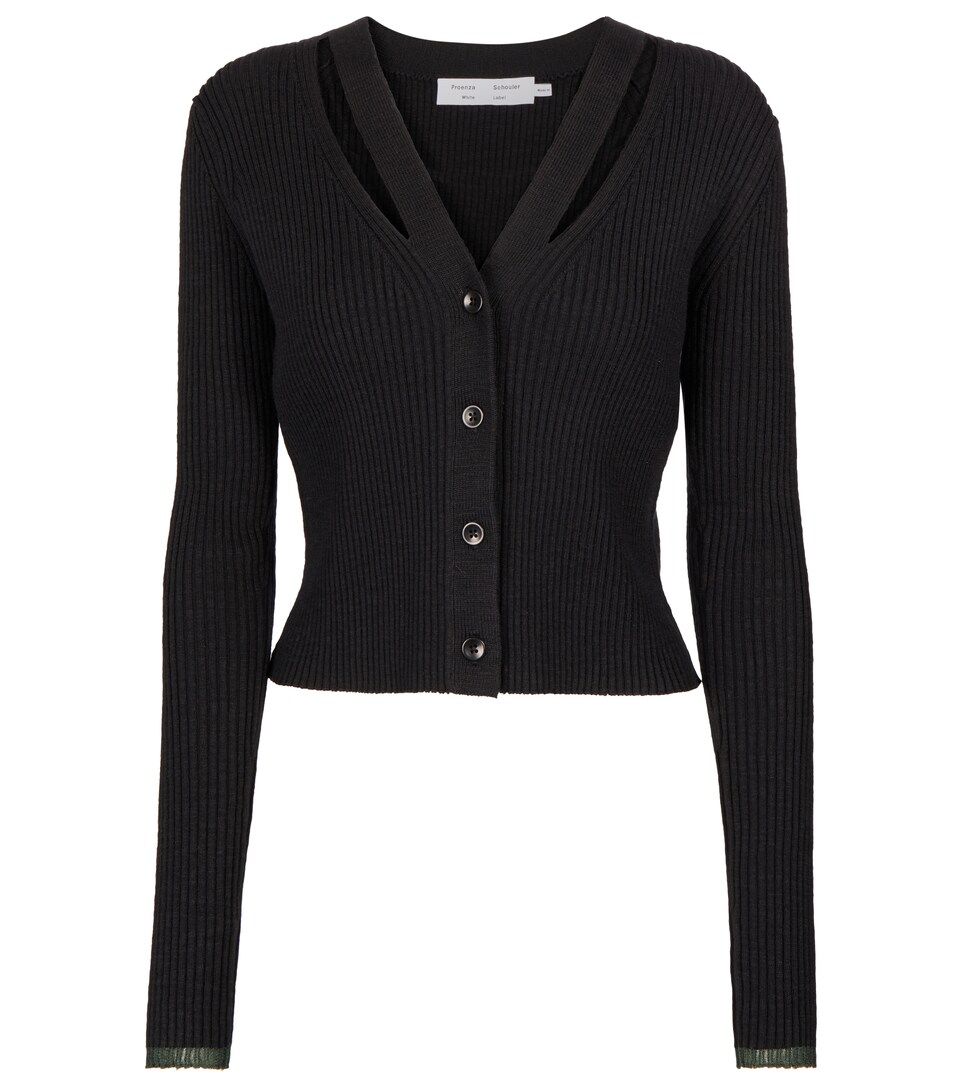 White Label ribbed-knit cardigan 